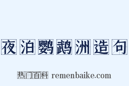 夜泊鹦鹉洲造句是什么意思的图片
